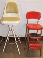 Vintage Cosco Step Stool Chair & Counter Chair