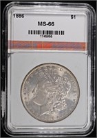 1886 MORGAN DOLLAR AGP SUPERB GEM BU