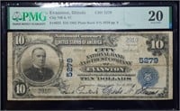 1902 $20 National Currency Evanston IL PMG VF20