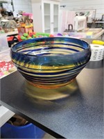 Blown glass bowl