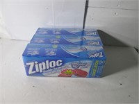 3 BOXES OF ZIPLOC DOUBLE ZIPPER FREEZER BAGS