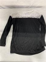 WOMENS LONG SLEEVE LACE SUMMER TOP SMALL