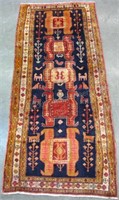 Handmade Kazak 4' x 10' Rug