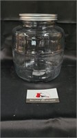 Clear Glass Barrel Jar