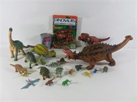 Livre + figurines de dinosaures
