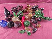 Glass fruit and vegetables