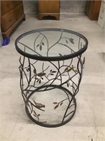 Decorative Glasstop Metal Stand
