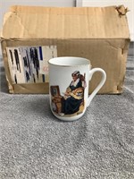 6 Norman Rockwell Cups in Box