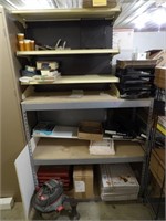 Metal Shelves with Contents