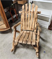 Wood Log Rocking Chair