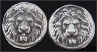 TWO MUTINY METALS 1/4 OZ 999 FINE SILVER ROUNDS