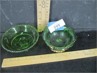 Emerald Riverside Empress dish, US glass footed