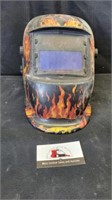 Flamed welding mask