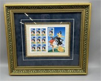 1990 Daffy Duck 33 Cent Stamp Sheet Framed
