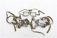 WWII Military Winoco Mountain Ice Cleats & Goggles