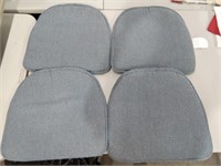 4 Thin Blue Seat Cushions