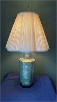 Porcelain Vase & Brass Accent Lamp w/ shade