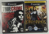 NINTENDO GAMECUBE TRUE CRIME & LORD OF THE RINGS