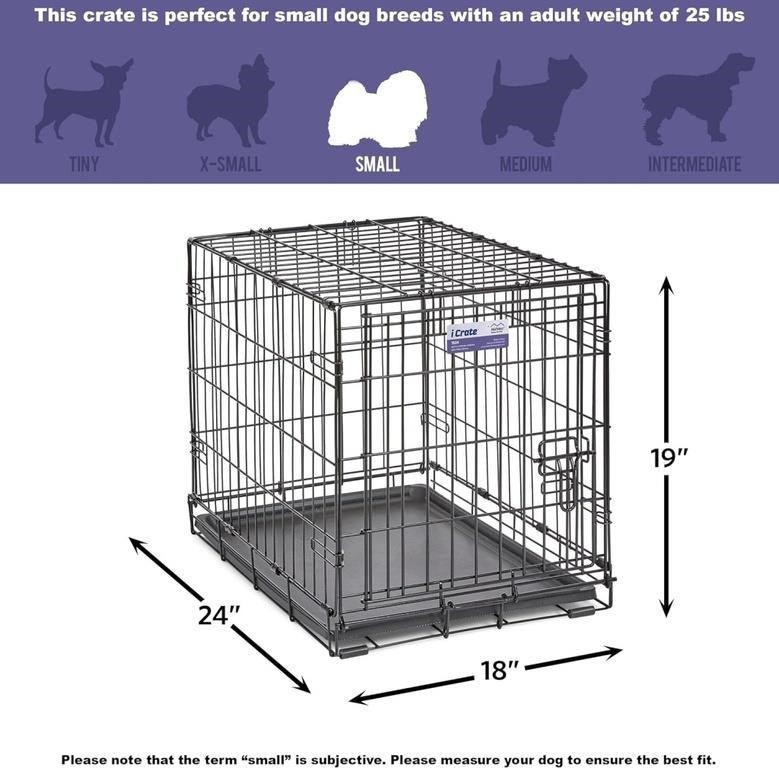 MidWest iCrate 24" Folding Metal Dog Crate