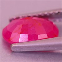 1.77cts 9x6mm Oval! Pinkish Red! Natural Unheated
