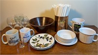 Lot of Misc. Plates, Glasses, Mugs and More.