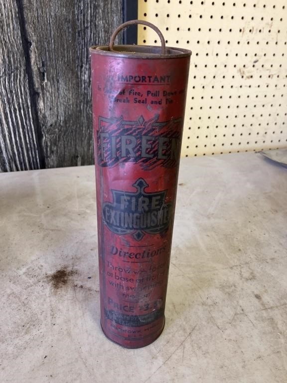 Vintage Fireen Fire extinguisher 30x3