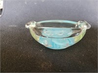 St Clair Blue Ashtray  (unmarked)