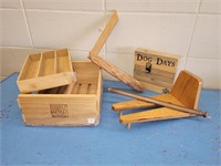 WOOD BOXES & MISC WOOD 7 PIECES