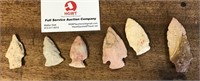 Group of arrowheads and artifacts