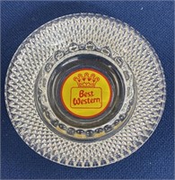 Vintage Best Western Motel Hotel Glass Ash Tray