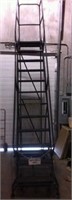 10' Rolling Ladder, used needs repair