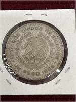 1966 Mexico One Peso Coin