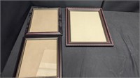 dark brown and gold rimmed picture frames