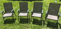 4-folding deck chairs. Fair/Good condition