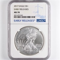 2017 Silver Eagle NGC MS70