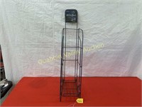 METAL WHITE ROCK BEVERAGES ADVERTISING RACK