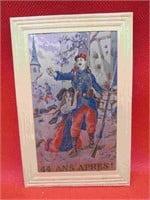 WWI French Soldier Silk Postcard 44 Ans Apres OLD