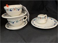 6 PCS VINTAGE “ H “ RESTAURANT WARE