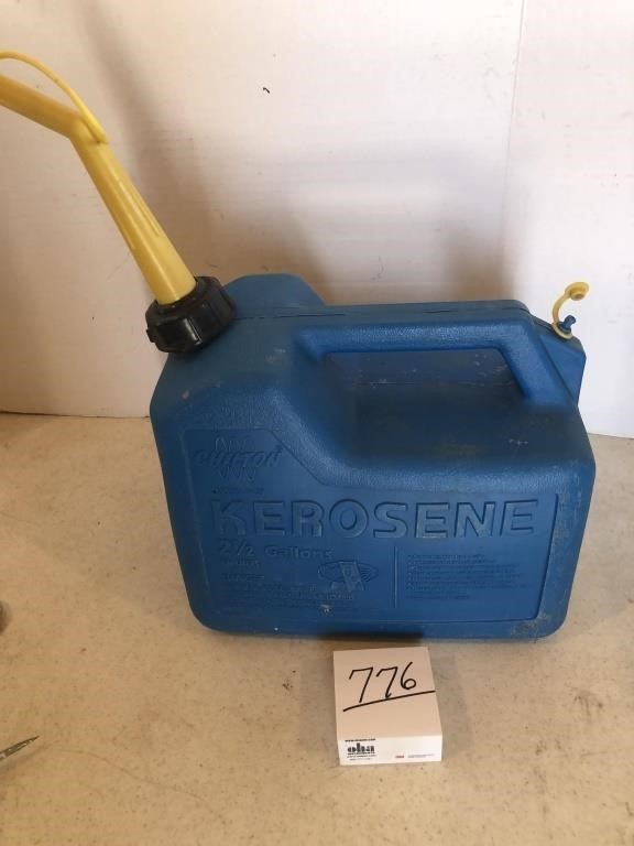 2 1/2 gal blue kerosene container