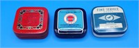 Three Vintage Typewriter Ribbon Tins