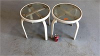 Metal Glass Patio Table Plant Stand Lot