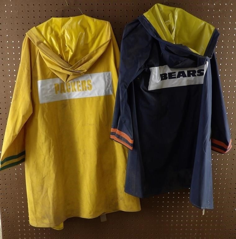 Vintage Bears & Packers Rain Coats