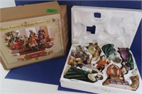 Hand Painted Porcelain Nativity Set - 25x25"