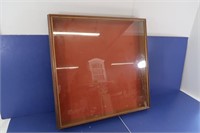 Wall Hanger Shadow Box Display Case, Wood Frame,