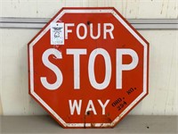 63. Stop Four Way Metal Sign
