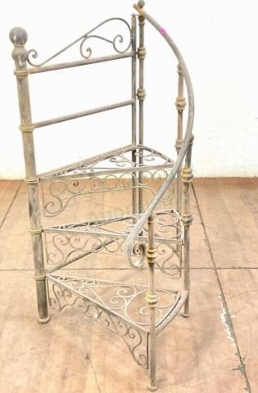 3ft Wrought Iron Spiral Stairs Plant Stand