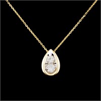 14K Gold 0.61ctw Diamond Pendant