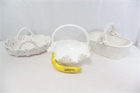 Ancora & Hobnail, Woven Porcelain Baskets (3)
