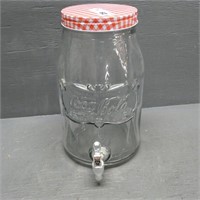 Glass Coca Cola Beverage Dispensing Jar