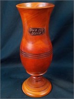 11" Tall Turned Wood Vase, Santa Cruz Bolivia